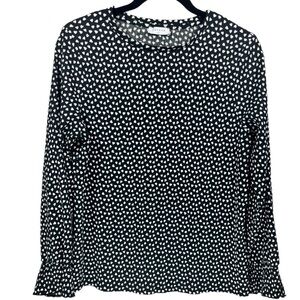 Papaya Long Sleeve‎ Heart Print Blouse Top 14